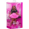 image:imageBarbie Deluxe Style Doll 16 in Pink Vinyl Barbiecore Skirt Black Satin Crop Top Long Brown Hair Black Clutch and Silver JewelrySkirt Set