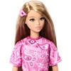 image:imageBarbie Fashionistas Style Doll 249 with Blonde Hair Wearing Pink Paisley Skirt Pink Paisley Shirt White Platform SandalsPink Paisley