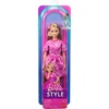 image:imageBarbie Fashionistas Style Doll 249 with Blonde Hair Wearing Pink Paisley Skirt Pink Paisley Shirt White Platform SandalsPink Paisley