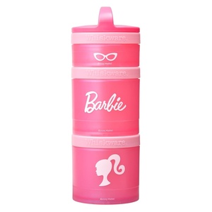 image:imageBarbie Sillhouette Whiskware Stackable Snack Pack  3 Jar  Handle  Pink
