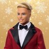 image:imageBarbie Signature 2026 Holiday Blonde Ken Collectible Fashion Doll Wearing Full Suit with Red Jacket in Displayable Packaging amp Doll Stand