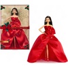 image:imageBarbie Signature 2026 Holiday Doll Dark Brown Hair  Fashion Doll Wearing Red Gown with Bow Seasonal Collector Doll in Displayable Packaging amp Doll Stand
