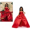 image:imageBarbie Signature Doll 2026 Holiday Black Hair Fashion Doll Wearing Red Gown with Bow Seasonal Collector Doll in Displayable Packaging amp Doll Stand