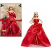 image:imageBarbie Signature Doll 2026 Holiday Blonde Fashion Doll Wearing Red Gown with Bow Seasonal Collector Doll in Displayable Packaging amp Doll Stand
