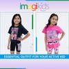image:imageBarbie Girls Cropped Boxy TShirt and Bike Shorts Outfit Set Toddler to Big Kid Sizes 2T  1416Black