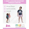 image:imageBarbie Girls TShirt and French Terry Shorts Outfit Set Toddler to Big KidPink  Black  Graffiti