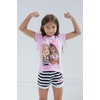 image:imageBarbie Girls TShirt and French Terry Shorts Outfit Set Toddler to Big KidPink  Black