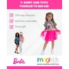 image:imageBarbie Little Girls TShirt and Mesh Tutu BlackPink 6Black  Pink