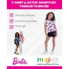 image:imageBarbie TShirt and Dolphin Active Shorts Outfit Set Modern Girls coordinated outfitPink  Black