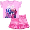 image:imageBarbie Girls Sequin TShirt and Metallic Skirt Set Toddler to Big KidPink