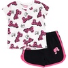image:imageBarbie TShirt and Dolphin Active Shorts Outfit Set Modern Girls coordinated outfitPink  Black