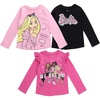 image:imageBarbie Toddler Girls 3 Pack TShirts PinkBlack 5T