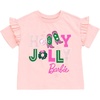 image:imageBarbie Girls Short Sleeve TShirt Toddler to Big KidPale Pink  Christmas