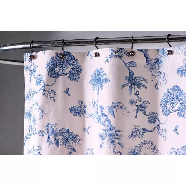 Maison d Hermine Shower Curtain 100 Cotton One Panel Darkening Bath Shower Curtains 70 Inch x72 Inch Easy Hanging with 12 Button Holes for Bathrooms Sweet Marbles4  Bonobo
