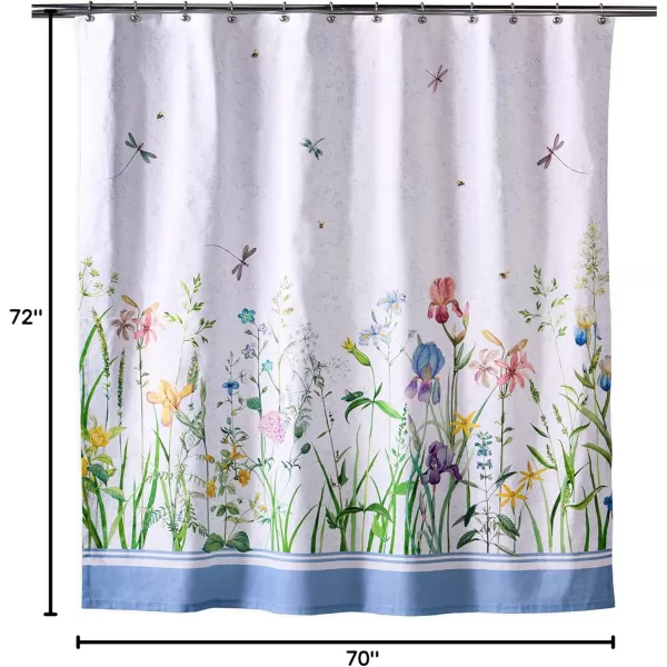 Maison d Hermine Shower Curtain 100 Cotton One Panel Darkening Bath Shower Curtains 70 Inch x72 Inch Easy Hanging with 12 Button Holes for Bathrooms Sweet Marbles7  Fleurs De Mai
