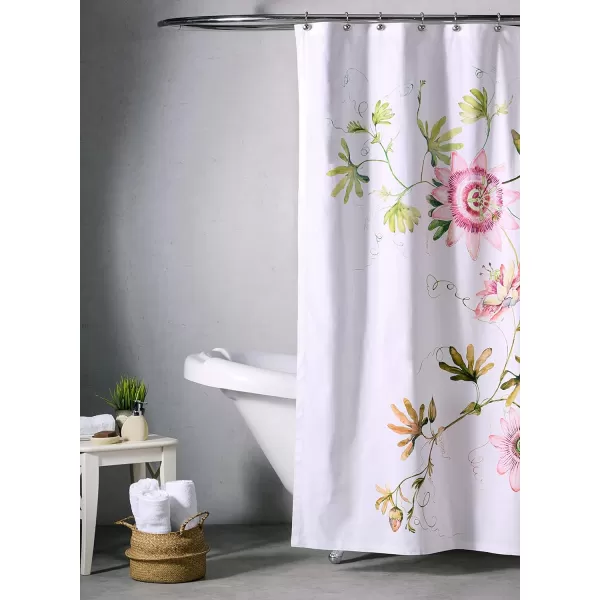 Maison d Hermine Shower Curtain 100 Cotton One Panel Darkening Bath Shower Curtains 70 Inch x72 Inch Easy Hanging with 12 Button Holes for Bathrooms Sweet Marbles14  Passion