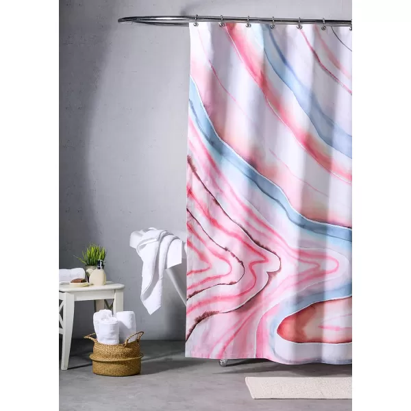 Maison d Hermine Shower Curtain 100 Cotton One Panel Darkening Bath Shower Curtains 70 Inch x72 Inch Easy Hanging with 12 Button Holes for Bathrooms Sweet Marbles22  Pale Garden  Sweet Marbles