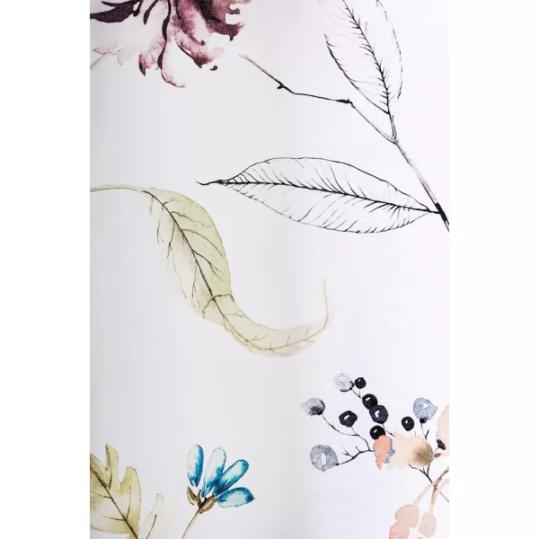 Maison d Hermine Shower Curtain 100 Cotton One Panel Darkening Bath Shower Curtains 70 Inch x72 Inch Easy Hanging with 12 Button Holes for Bathrooms Sweet Marbles8  Ice Florals