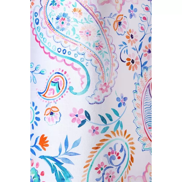 Maison d Hermine Shower Curtain 100 Cotton One Panel Darkening Bath Shower Curtains 70 Inch x72 Inch Easy Hanging with 12 Button Holes for Bathrooms Sweet Marbles19  Indian Floral