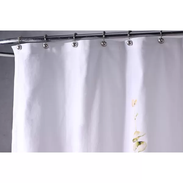 Maison d Hermine Shower Curtain 100 Cotton One Panel Darkening Bath Shower Curtains 70 Inch x72 Inch Easy Hanging with 12 Button Holes for Bathrooms Sweet Marbles18  Floral