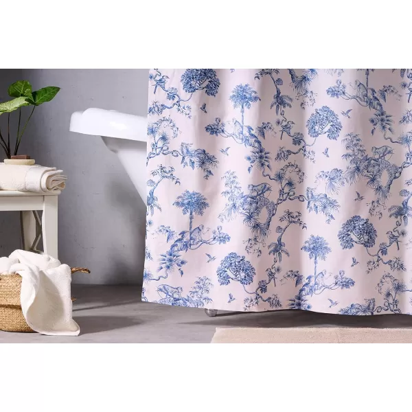Maison d Hermine Shower Curtain 100 Cotton One Panel Darkening Bath Shower Curtains 70 Inch x72 Inch Easy Hanging with 12 Button Holes for Bathrooms Sweet Marbles4  Bonobo