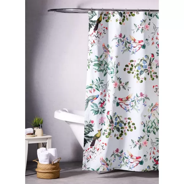 Maison d Hermine Shower Curtain 100 Cotton One Panel Darkening Bath Shower Curtains 70 Inch x72 Inch Easy Hanging with 12 Button Holes for Bathrooms Sweet Marbles25  Eden