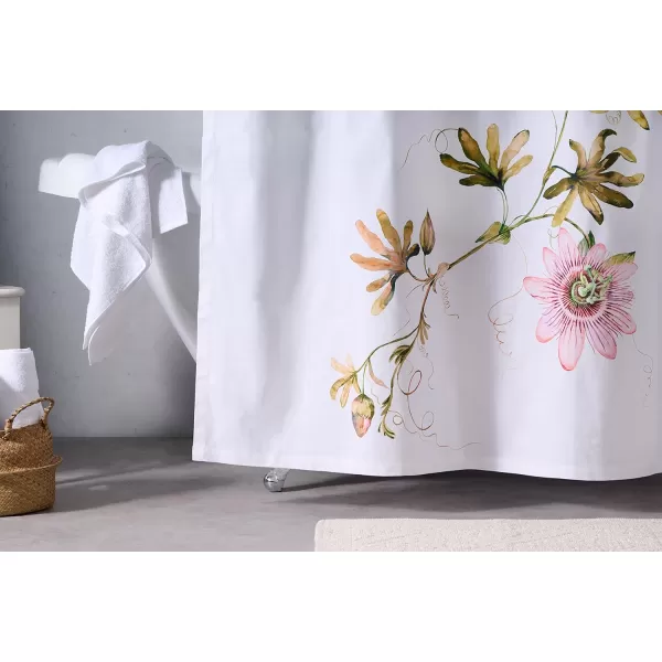 Maison d Hermine Shower Curtain 100 Cotton One Panel Darkening Bath Shower Curtains 70 Inch x72 Inch Easy Hanging with 12 Button Holes for Bathrooms Sweet Marbles14  Passion