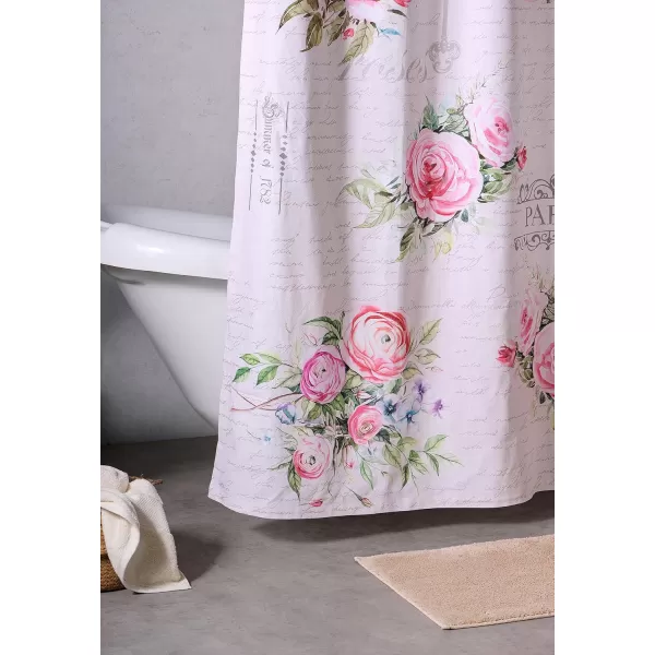 Maison d Hermine Shower Curtain 100 Cotton One Panel Darkening Bath Shower Curtains 70 Inch x72 Inch Easy Hanging with 12 Button Holes for Bathrooms Sweet Marbles21  Champ De Mars