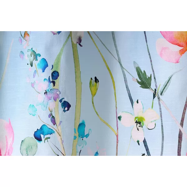Maison d Hermine Shower Curtain 100 Cotton One Panel Darkening Bath Shower Curtains 70 Inch x72 Inch Easy Hanging with 12 Button Holes for Bathrooms Sweet Marbles10  Delphinium