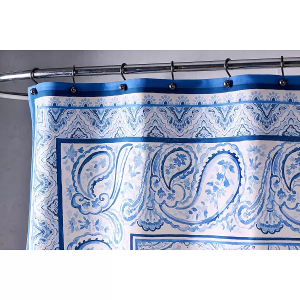 Maison d Hermine Shower Curtain 100 Cotton One Panel Darkening Bath Shower Curtains 70 Inch x72 Inch Easy Hanging with 12 Button Holes for Bathrooms Sweet Marbles20  Palatial Paisley