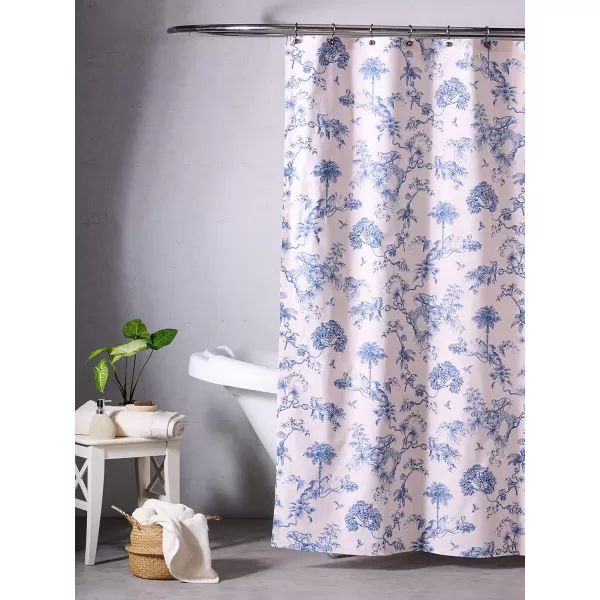 Maison d Hermine Shower Curtain 100 Cotton One Panel Darkening Bath Shower Curtains 70 Inch x72 Inch Easy Hanging with 12 Button Holes for Bathrooms Sweet Marbles4  Bonobo