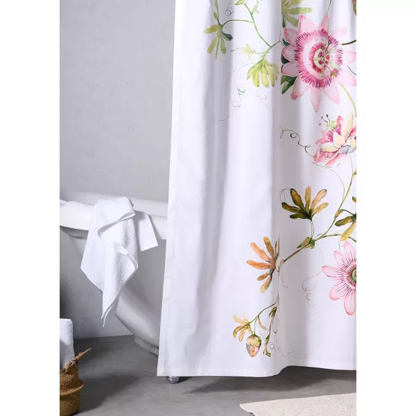 Maison d Hermine Shower Curtain 100 Cotton One Panel Darkening Bath Shower Curtains 70 Inch x72 Inch Easy Hanging with 12 Button Holes for Bathrooms Sweet Marbles14  Passion