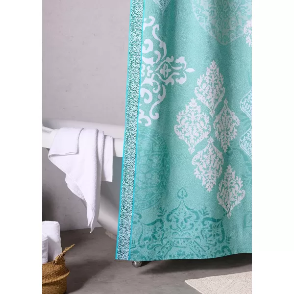 Maison d Hermine Shower Curtain 100 Cotton One Panel Darkening Bath Shower Curtains 70 Inch x72 Inch Easy Hanging with 12 Button Holes for Bathrooms Sweet Marbles15  Versailles
