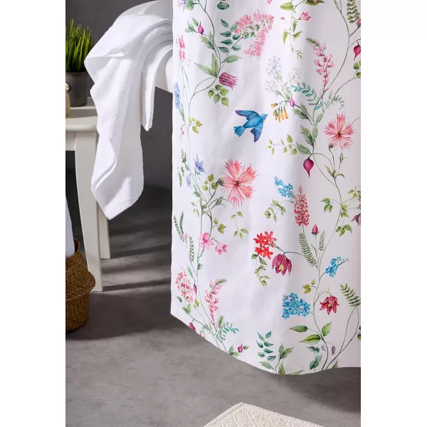 Maison d Hermine Shower Curtain 100 Cotton One Panel Darkening Bath Shower Curtains 70 Inch x72 Inch Easy Hanging with 12 Button Holes for Bathrooms Sweet Marbles2  Neo Ipomee
