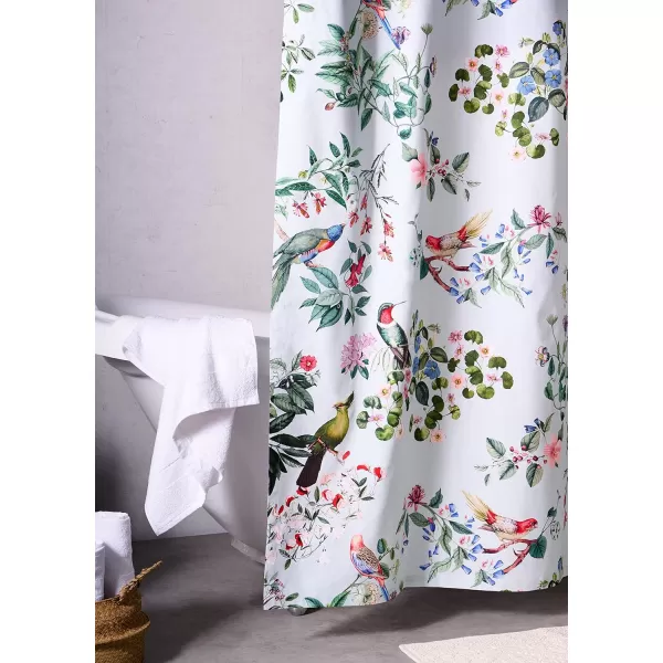 Maison d Hermine Shower Curtain 100 Cotton One Panel Darkening Bath Shower Curtains 70 Inch x72 Inch Easy Hanging with 12 Button Holes for Bathrooms Sweet Marbles25  Eden