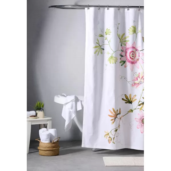 Maison d Hermine Shower Curtain 100 Cotton One Panel Darkening Bath Shower Curtains 70 Inch x72 Inch Easy Hanging with 12 Button Holes for Bathrooms Sweet Marbles14  Passion