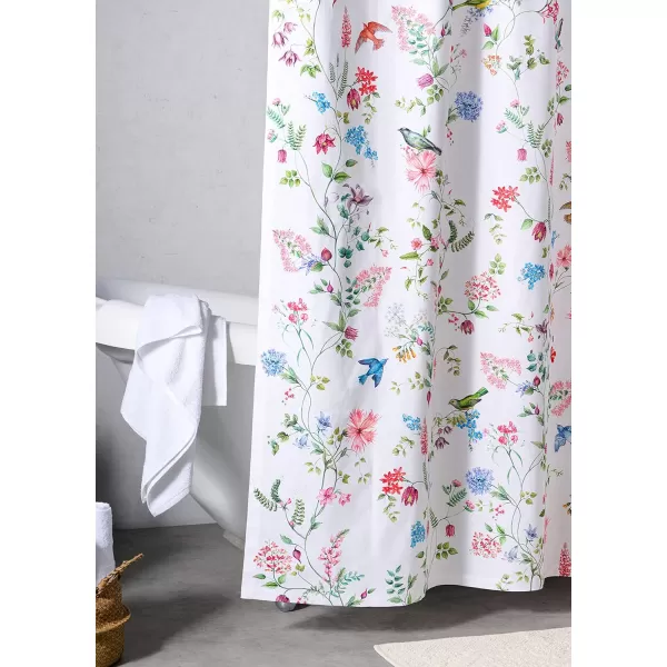 Maison d Hermine Shower Curtain 100 Cotton One Panel Darkening Bath Shower Curtains 70 Inch x72 Inch Easy Hanging with 12 Button Holes for Bathrooms Sweet Marbles2  Neo Ipomee