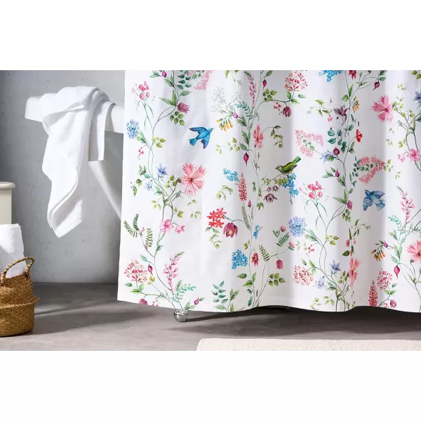 Maison d Hermine Shower Curtain 100 Cotton One Panel Darkening Bath Shower Curtains 70 Inch x72 Inch Easy Hanging with 12 Button Holes for Bathrooms Sweet Marbles2  Neo Ipomee