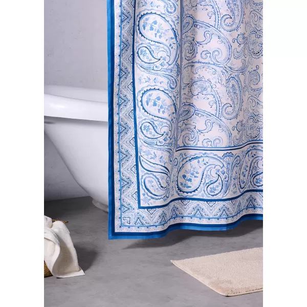 Maison d Hermine Shower Curtain 100 Cotton One Panel Darkening Bath Shower Curtains 70 Inch x72 Inch Easy Hanging with 12 Button Holes for Bathrooms Sweet Marbles20  Palatial Paisley