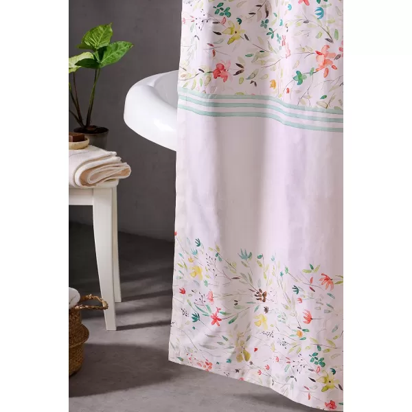 Maison d Hermine Shower Curtain 100 Cotton One Panel Darkening Bath Shower Curtains 70 Inch x72 Inch Easy Hanging with 12 Button Holes for Bathrooms Sweet Marbles13  Colmar