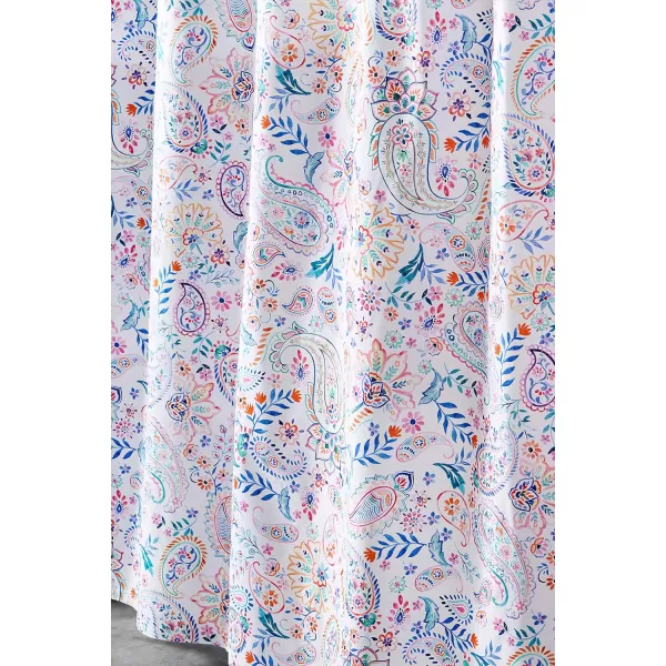 Maison d Hermine Shower Curtain 100 Cotton One Panel Darkening Bath Shower Curtains 70 Inch x72 Inch Easy Hanging with 12 Button Holes for Bathrooms Sweet Marbles19  Indian Floral