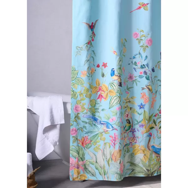 Maison d Hermine Shower Curtain 100 Cotton One Panel Darkening Bath Shower Curtains 70 Inch x72 Inch Easy Hanging with 12 Button Holes for Bathrooms Sweet Marbles5  Paradisio