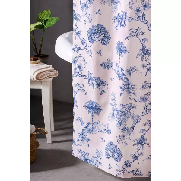 Maison d Hermine Shower Curtain 100 Cotton One Panel Darkening Bath Shower Curtains 70 Inch x72 Inch Easy Hanging with 12 Button Holes for Bathrooms Sweet Marbles4  Bonobo