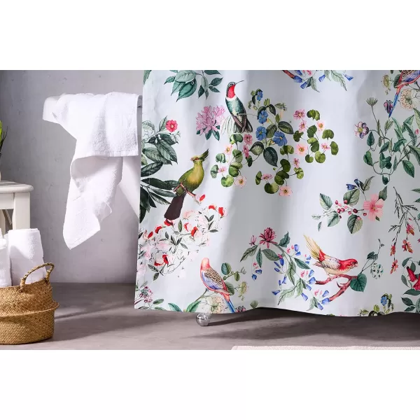 Maison d Hermine Shower Curtain 100 Cotton One Panel Darkening Bath Shower Curtains 70 Inch x72 Inch Easy Hanging with 12 Button Holes for Bathrooms Sweet Marbles25  Eden