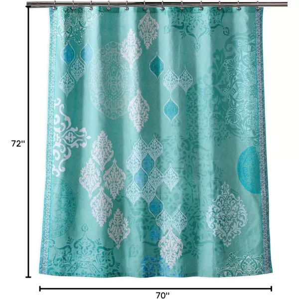 Maison d Hermine Shower Curtain 100 Cotton One Panel Darkening Bath Shower Curtains 70 Inch x72 Inch Easy Hanging with 12 Button Holes for Bathrooms Sweet Marbles15  Versailles