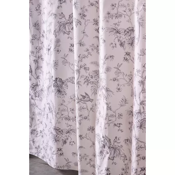Maison d Hermine Shower Curtain 100 Cotton One Panel Darkening Bath Shower Curtains 70 Inch x72 Inch Easy Hanging with 12 Button Holes for Bathrooms Sweet Marbles17  Jouy Paradis
