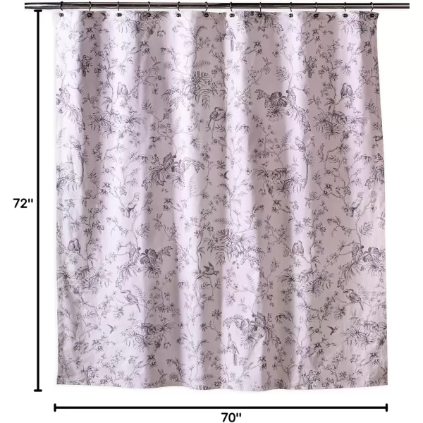 Maison d Hermine Shower Curtain 100 Cotton One Panel Darkening Bath Shower Curtains 70 Inch x72 Inch Easy Hanging with 12 Button Holes for Bathrooms Sweet Marbles17  Jouy Paradis