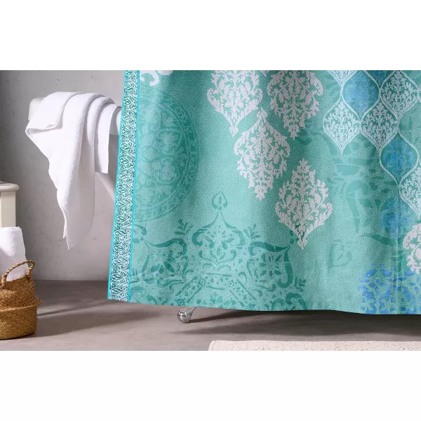 Maison d Hermine Shower Curtain 100 Cotton One Panel Darkening Bath Shower Curtains 70 Inch x72 Inch Easy Hanging with 12 Button Holes for Bathrooms Sweet Marbles15  Versailles