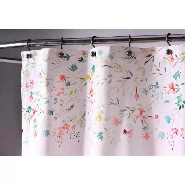 Maison d Hermine Shower Curtain 100 Cotton One Panel Darkening Bath Shower Curtains 70 Inch x72 Inch Easy Hanging with 12 Button Holes for Bathrooms Sweet Marbles13  Colmar