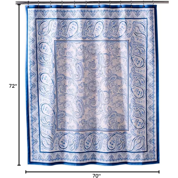 Maison d Hermine Shower Curtain 100 Cotton One Panel Darkening Bath Shower Curtains 70 Inch x72 Inch Easy Hanging with 12 Button Holes for Bathrooms Sweet Marbles20  Palatial Paisley